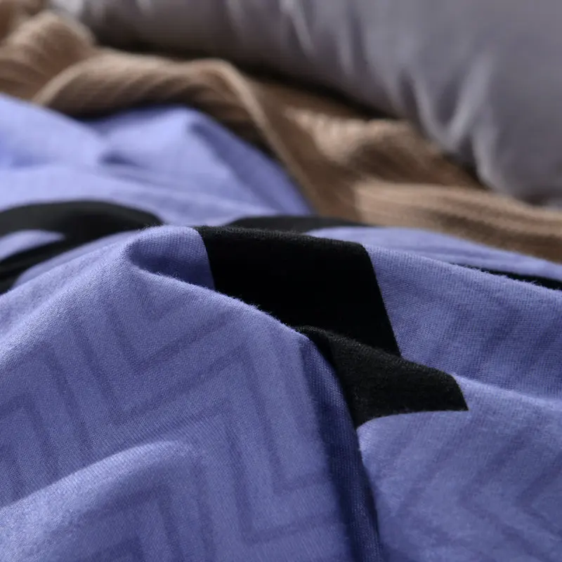 Простой европейский Фиолетовый Твердые Цвет с надписью 4 шт. Queen Размеры