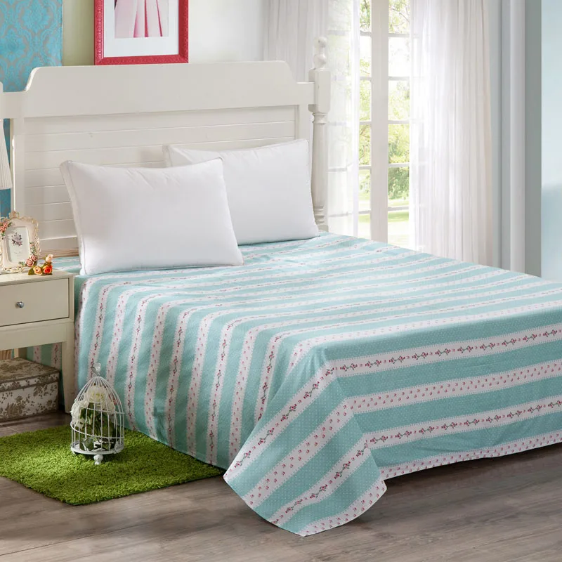7 DecorUhome, хлопок, простыни, текстильные постельные принадлежности для дома, покрывало, плоская простыня, Королевский размер, простыня в полоску, мягкие теплые простыни - Цвет: 7
