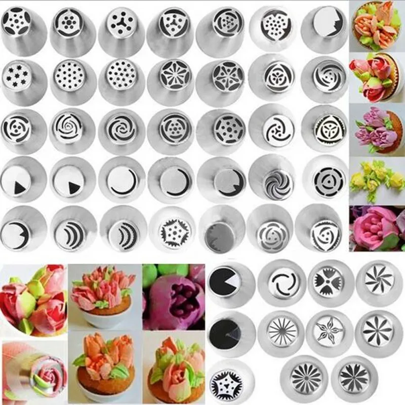 

Hot Stainless Steel Russian Spray Nozzles Pastry Decorating Tips Cupcake Decorator Kitchen Accessories Cake Mould