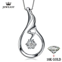 natural diamond necklace pendants pure 18k gold jewelry charm women girl gift elegant fashion angel wings hot sale new good fine