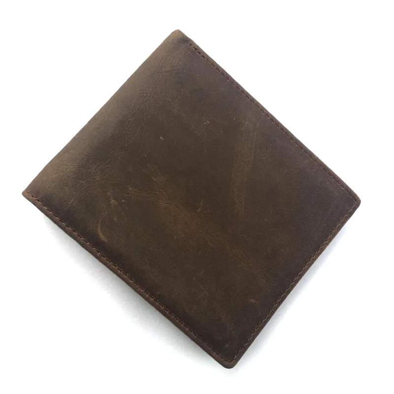 Кошелек MS винтажный из натуральной кожи для мужчин с карманом на молнии TW1661 |