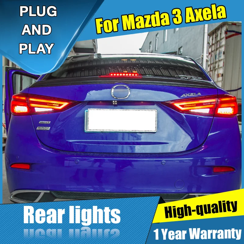 4 шт. стайлинга автомобилей для Mazda 3 хвост светильник s 2014 2018 светодиодный задний