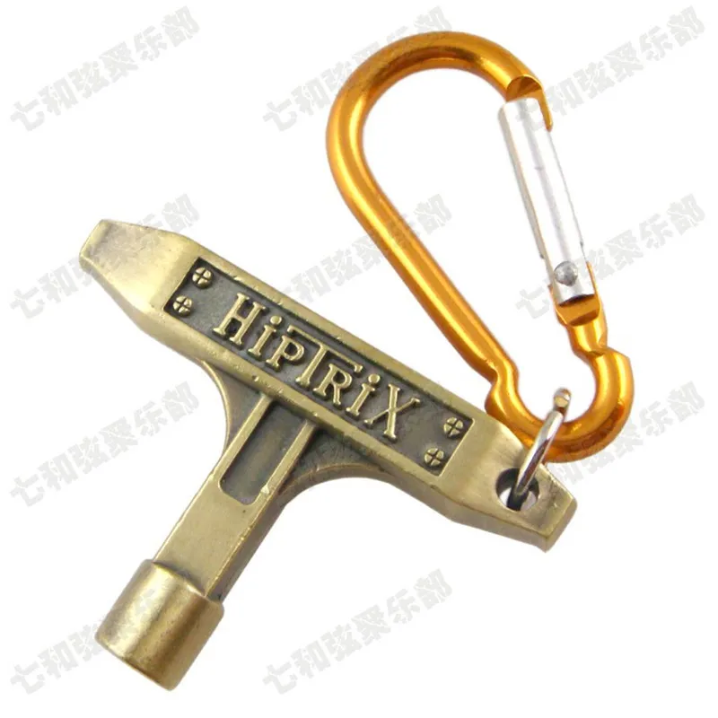 5 шт. бронзовый ключ для тюнинга кожи барабана с карабином набор инструментов