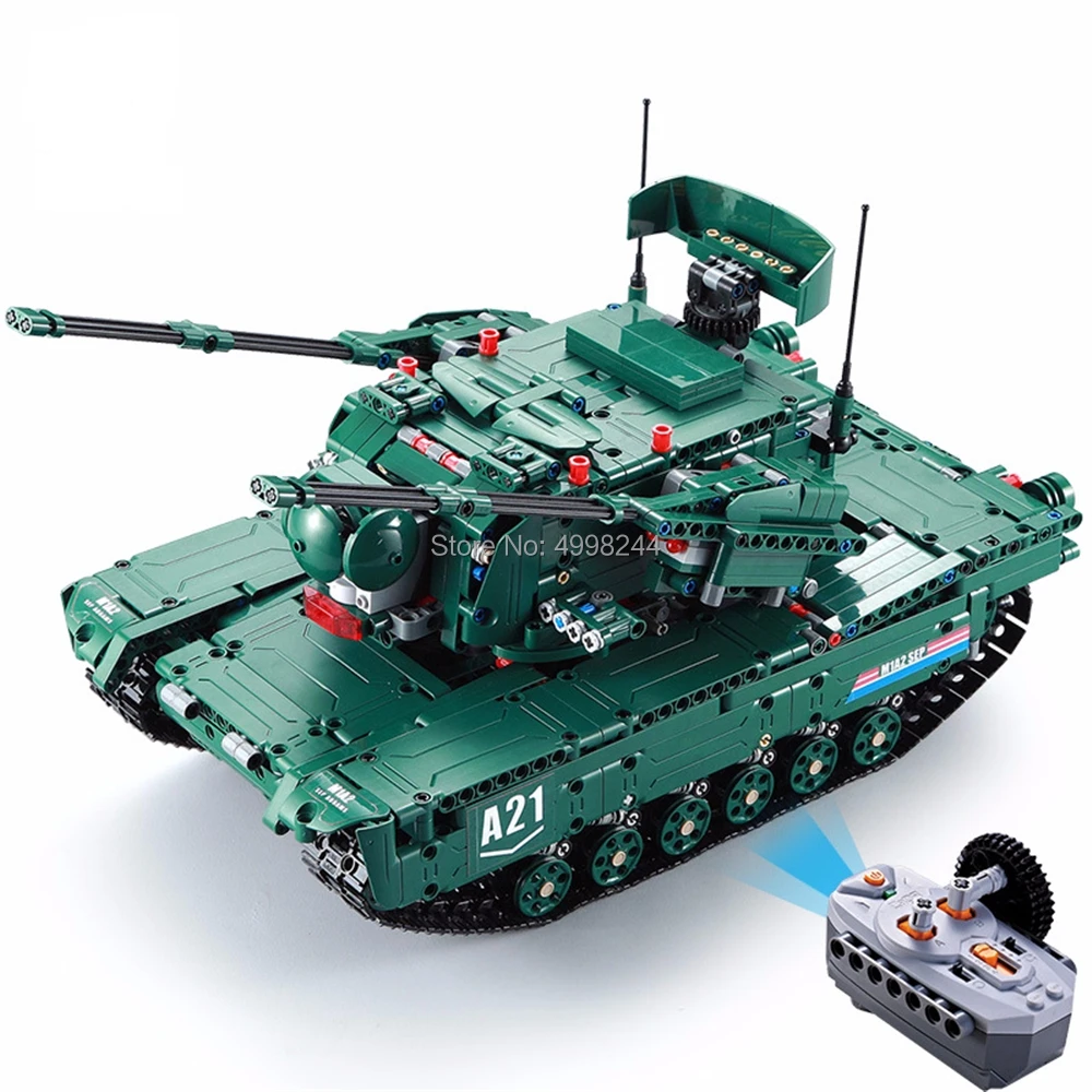 1498 шт. m1a2 technic военный пульт дистанционного управления rc основной танк может