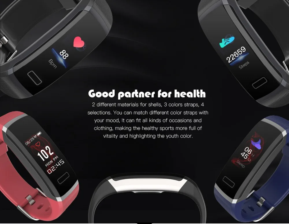 Bluetooth Smart band спортивные часы здоровья сердечного ритма Водонепроницаемый смарт-браслет для фитнеса Для мужчин Для женщин наручные часы