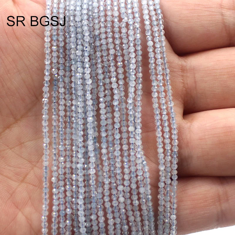 Free Shipping 2mm Round Faceted Kyanite Blue Stone Gems Wholesale Seed Bail Beads Strand 15&quot | Украшения и аксессуары