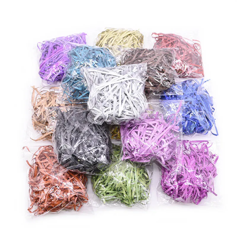 20g/50g Colorful Shredded Paper Strips Foil Raffia Tissue Gift Box Hampers Filler Wedding Shower Party Decoratio Glitter Ribbon | Дом и сад