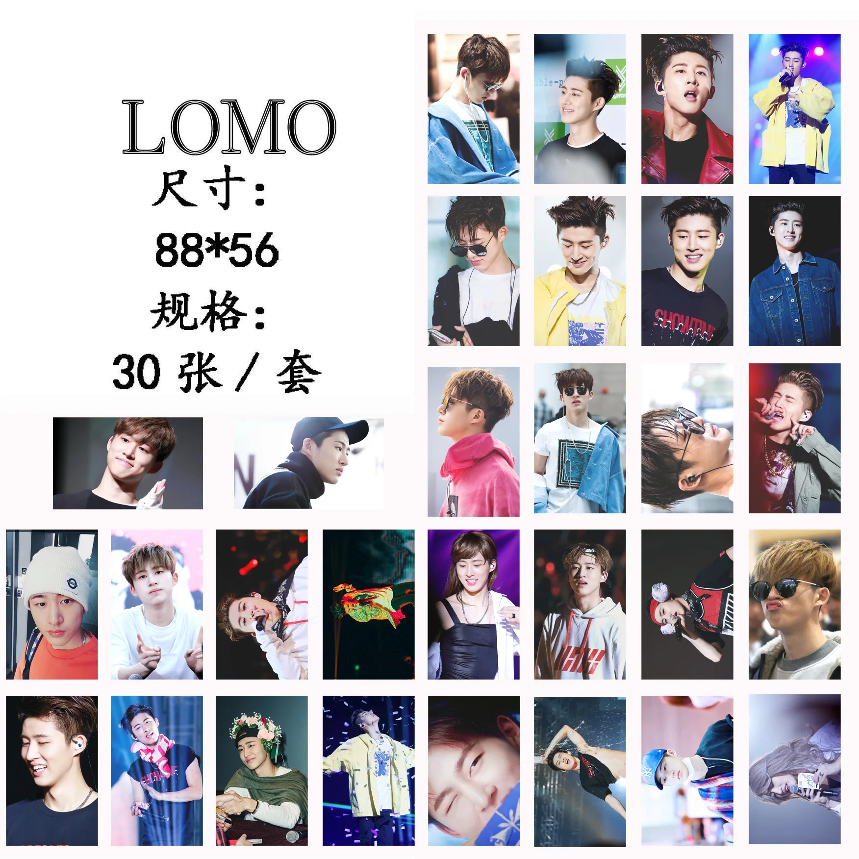 KPOP 2018 Горячая открытка IKON фото карты k-pop текст постер + наклейка 30 шт LOMO карта k поп