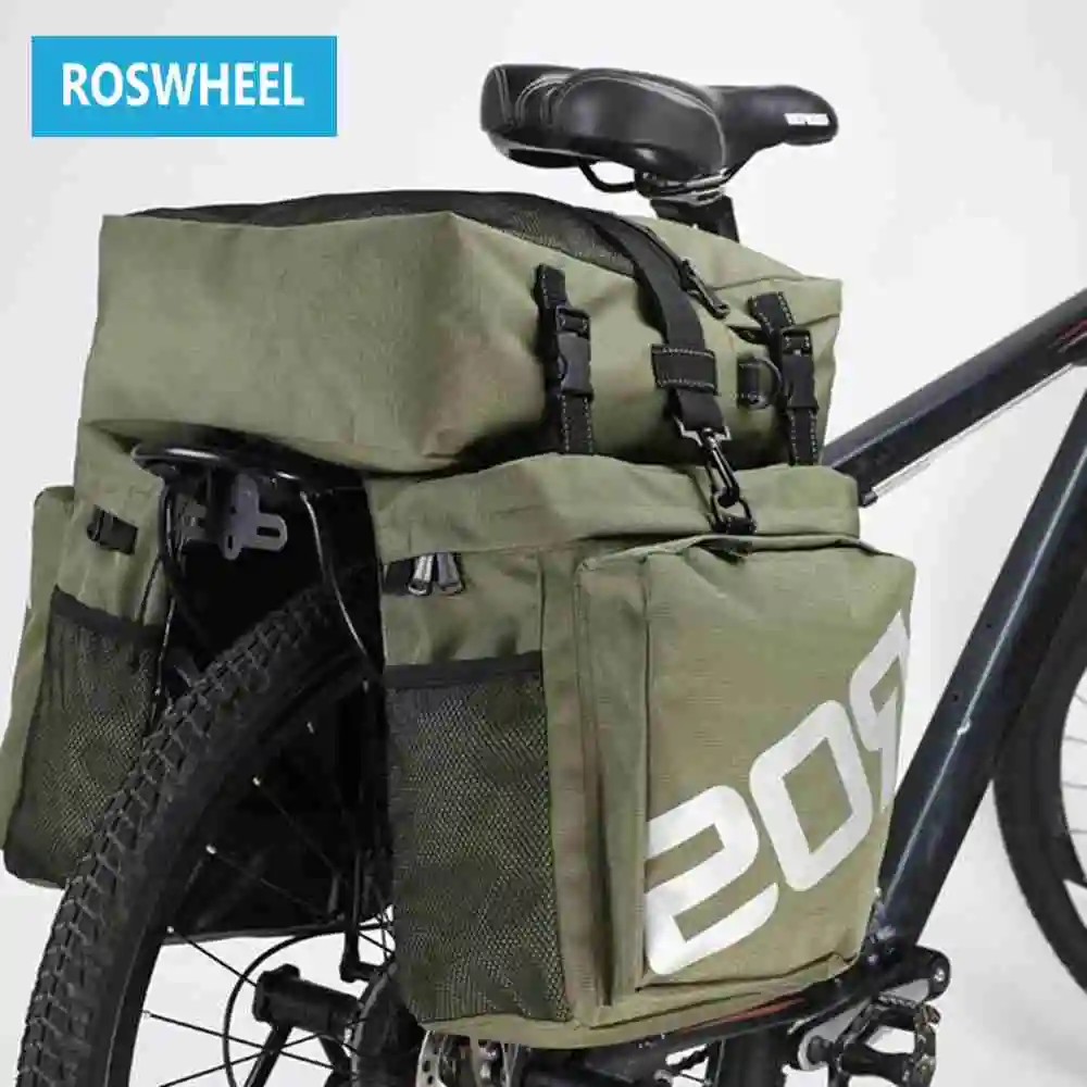 ROSWHEEL Bike Bags 37L MTB Mountain Bike Rack Bag 3 in 1 Mul