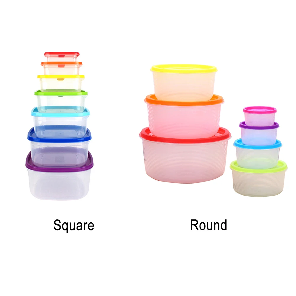 Пластиковые микроволновые безопасные цветные хранение в штабеле