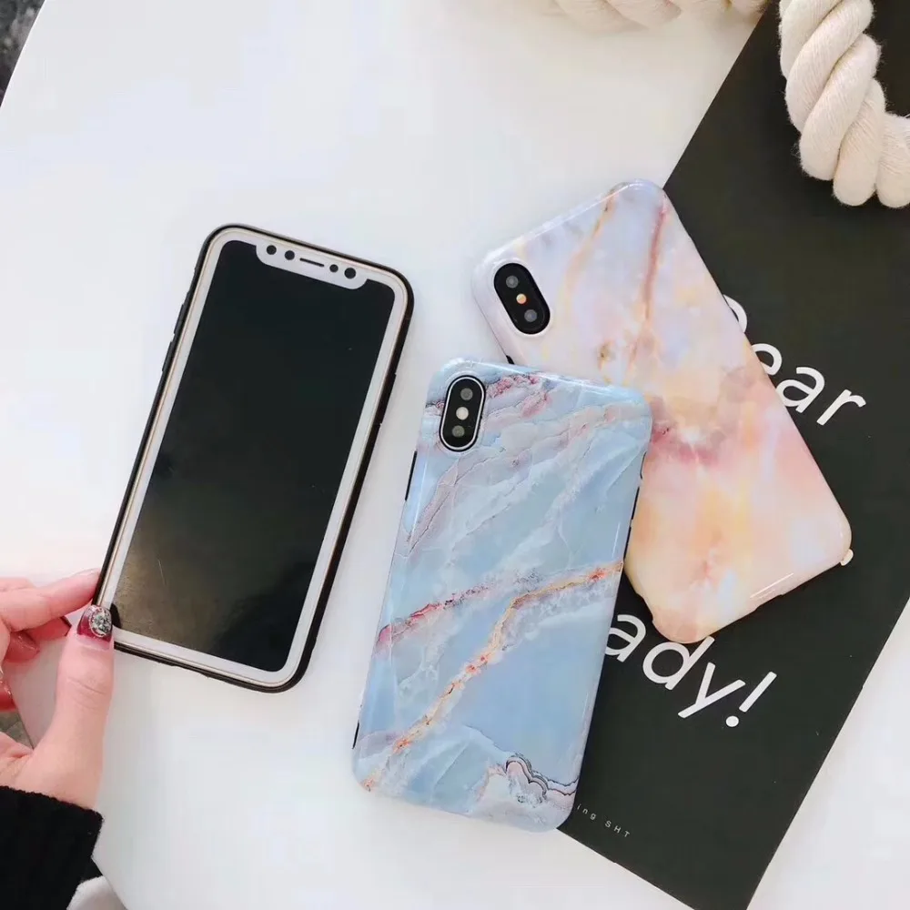 Чехол для телефона Kerzzil в стиле ретро с мраморным рисунком iPhone X чехлы 6 6S 7 8 Plus