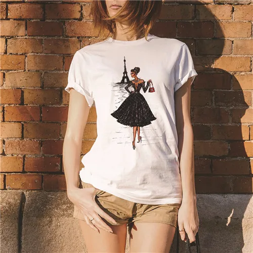 XBK009-5-White SexeMara женские футболки VOGUE с буквенным принтом модные летние женские футболки Повседневная хлопковая модная футболка с коротким рукавом - Цвет: XBK009-5-White