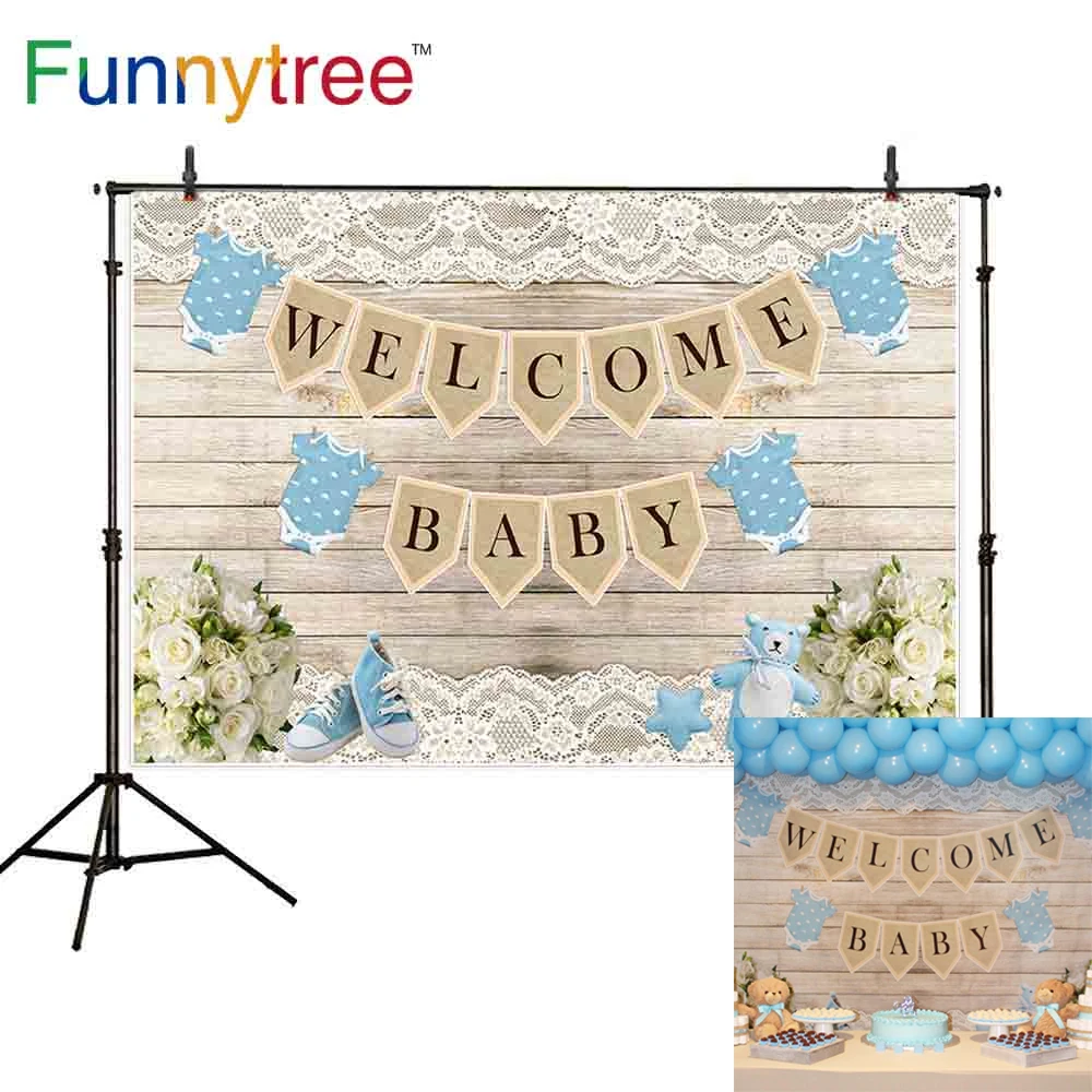 Фоны для детской фотосъемки Funnytree детские деревянные стены цветы флаги игрушка