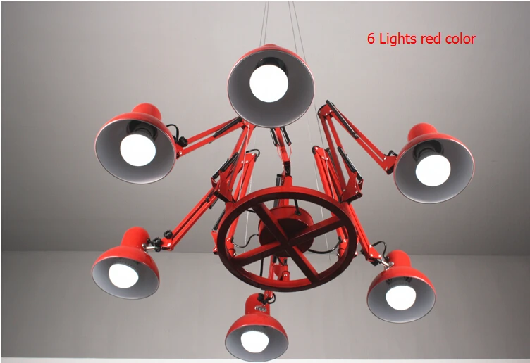 12 головок Скандинавская лампа паук алюминиевый абажур современный подвесной