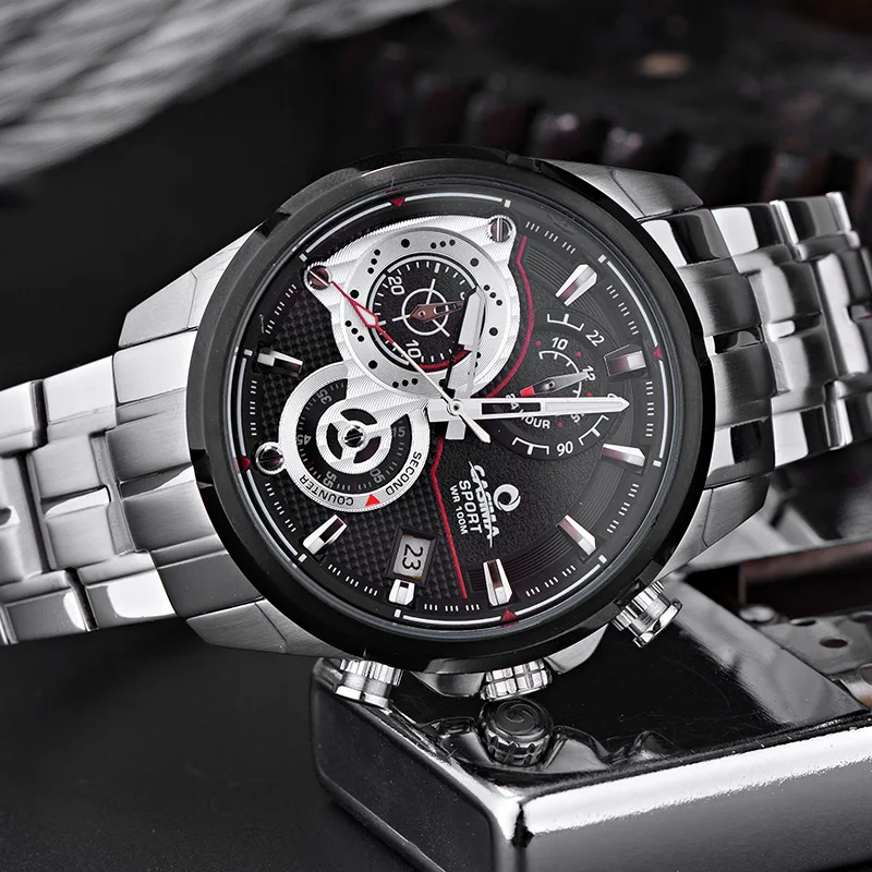 Reloj Hombre тепловой люксовый бренд CASIMA мужские часы Военный Спортивный ремешок из нержавеющей стали Кварцевые часы мужские часы Montre Homme