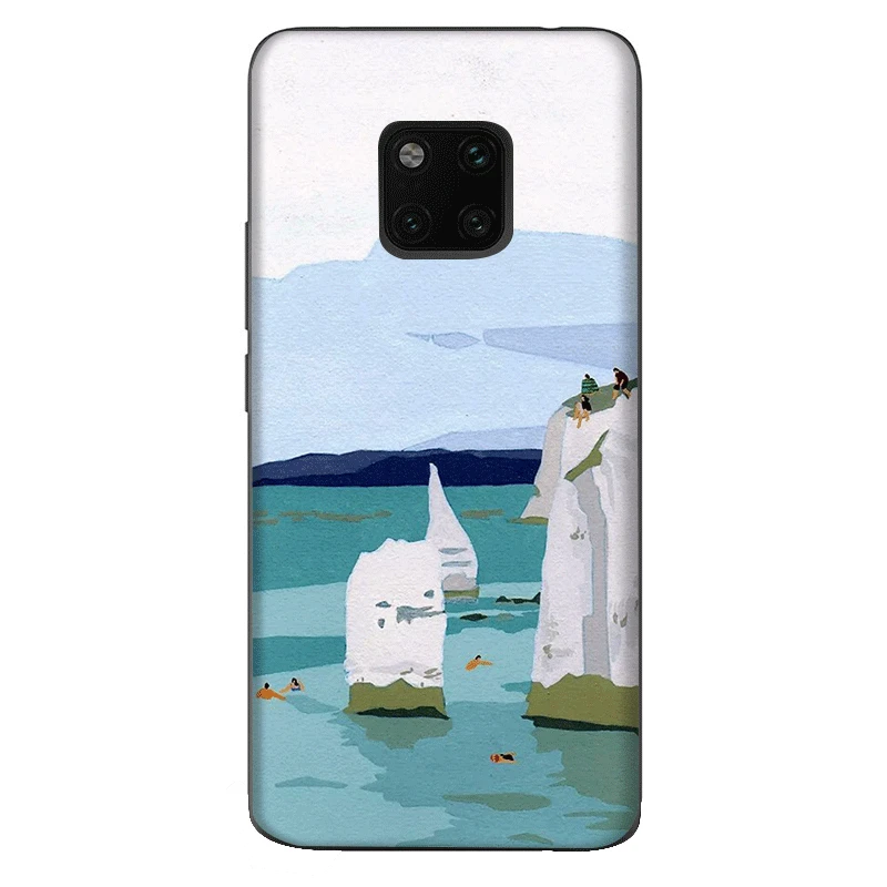 Силиконовый ТПУ чехол для телефона Huawei Nova 2i 3 3i Mate 10 20 Pro Lite Y6 Y5 Prime 2017 2018 Каменный