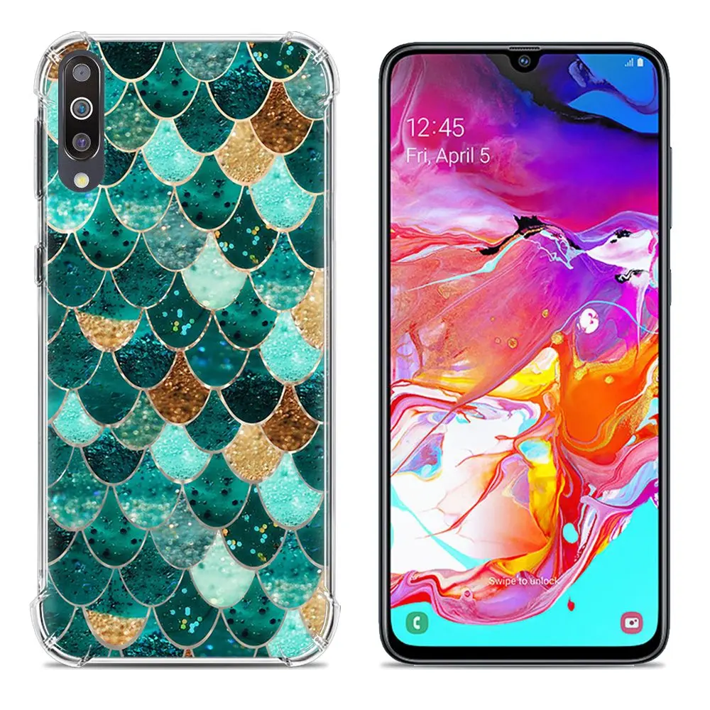 11 Противоударный чехол для телефона SAMSUNG GALAXY A70, 6,7 дюймов, стильный дизайн, цветная задняя крышка для телефона с рисунком - Цвет: 11