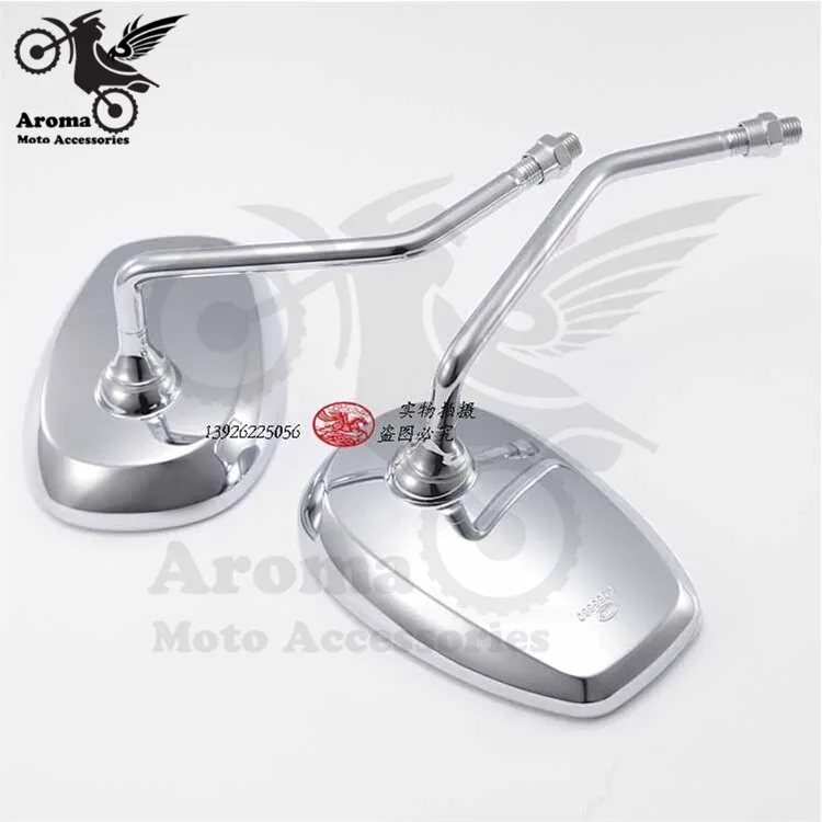 Высокое качество хромированные Мотоциклетные аксессуары для Harley Davidson стиль мотоцикла зеркало заднего вида 10 мм 8 мм Универсальный Чоппер запчасти