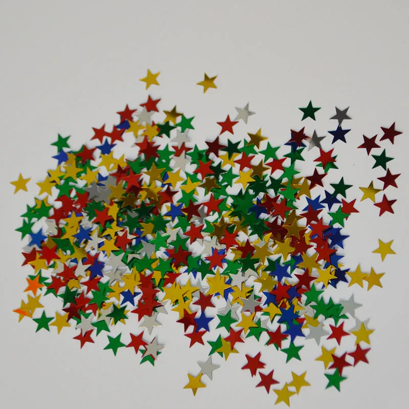 Блестящие звезды из ПВХ 10 мм 15 г 1000 шт.|ornaments|ornamental decoration |