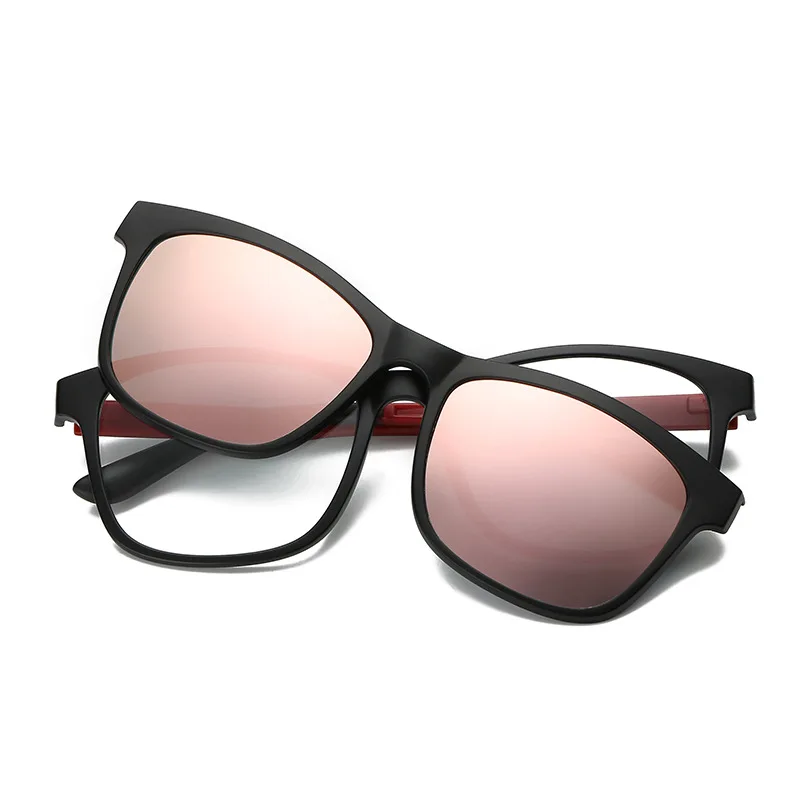 Поляризационные магнитные мужские очки с клипсой для близорукости легкие