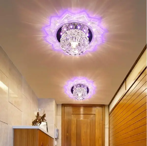 

new 2017 modern brief ceiling light led 5W crystal hallway lights for AC220-240V corridor lamp for home lights & lighting abajur
