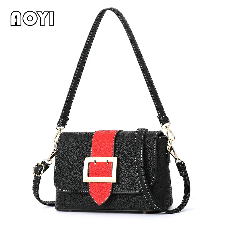 AOYI элегантный Для женщин Курьерские сумки для леди 2018 Crossbody PU кожа Сумка