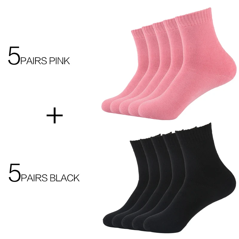 10PAIRS C 10 пар/лот Eur36-42 женские зимние утепленные махровые носки женские теплые хлопковые носки - Цвет: 10PAIRS C
