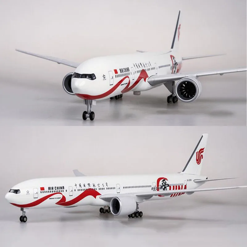 47 см 1/157 самолет Boeing 777 B777 Dreamliner самолет Air China Airlines модель W светильник и колесо литой под давлением пластиковый полимерный самолет