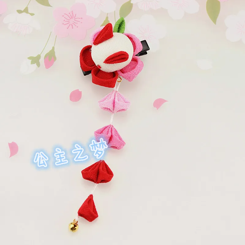 

Женская кисточка лента Kanzashi кролик головной убор заколки для волос праздничный подарок розовая юката искусственная принцесса