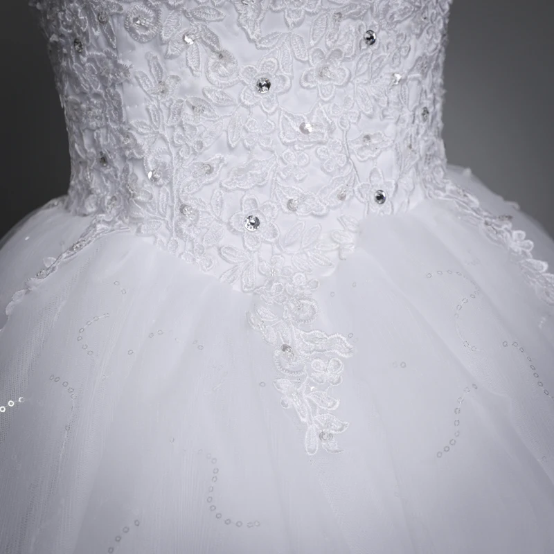 Fansmile Robe De Mariage Принцесса белое бальное платье Свадебные платья Vestido De Noiva размера плюс свадебные платья на заказ FSM-023F