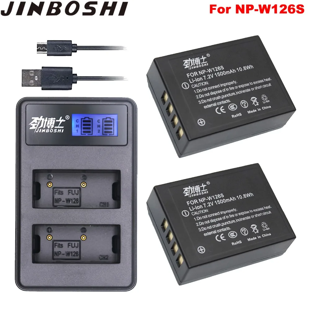 Аккумуляторы NP W126S W126 + двойное зарядное устройство USB 2 шт. для Fujifilm Fuji X Pro1 XPro1 T1 XT1