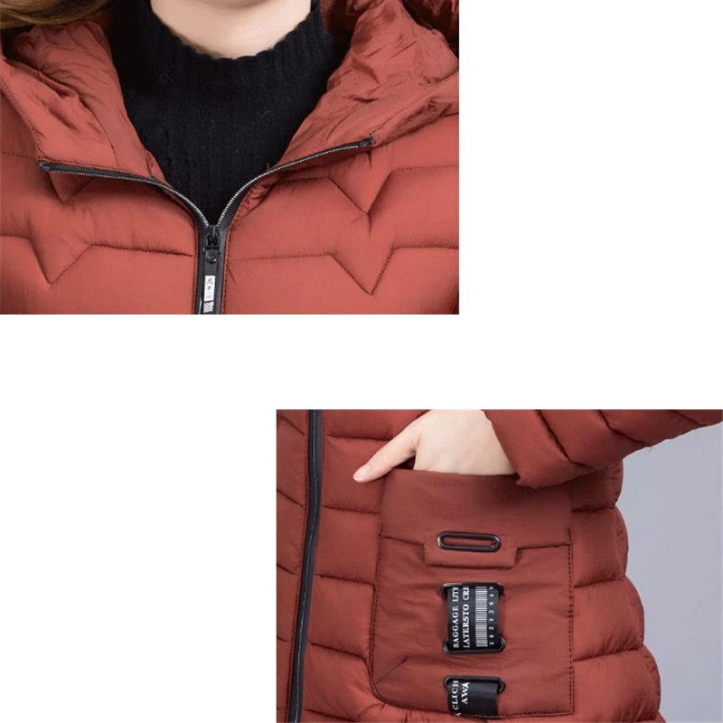 Winter Woman Fashion Duck Down Jacket Autumn New Plus Size Long Women Parka Thick Warm Down Jacket Hooded Ladies Coats 6XL