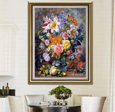 Шелковая нить 100% напечатанные наборы для вышивки крестиком уильямс бледная