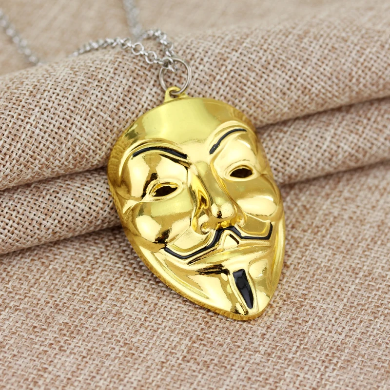 Ретро Браслеты шармы фильм V for Vendetta анонимная маска ювелирные изделия