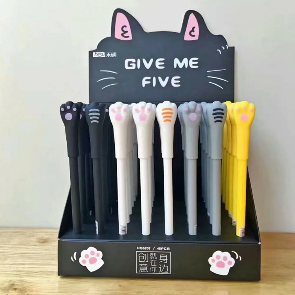 

1pcs Cat Paw Gel Pens Office School Supplies Stationary Gel Pen Supplies for Writing Colors hot sale
