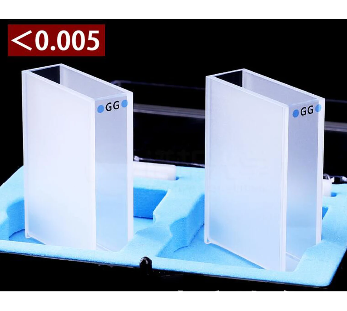 Optical Glass Cuvette Spectrophotometer High Transmittance Lab Temperature resistant Acid Alkal 30mm 10.5ml-G 2PCS | Инструменты