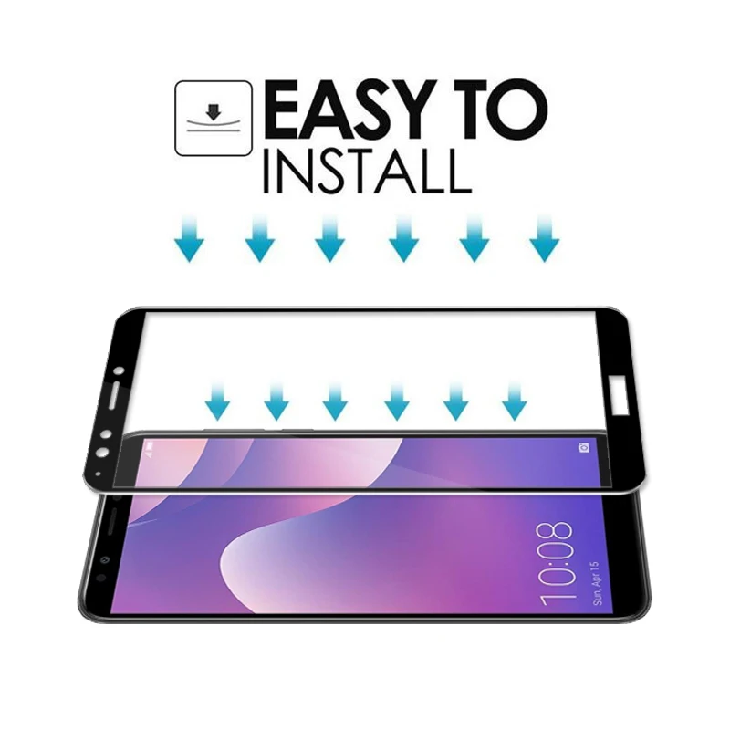 С уровнем твердости 9 H полное покрытие Экран закаленное Стекло для Huawei Y3 Y5 prime Y9 Экран протектор 2.5D Защитная пленка для Стекло пленка
