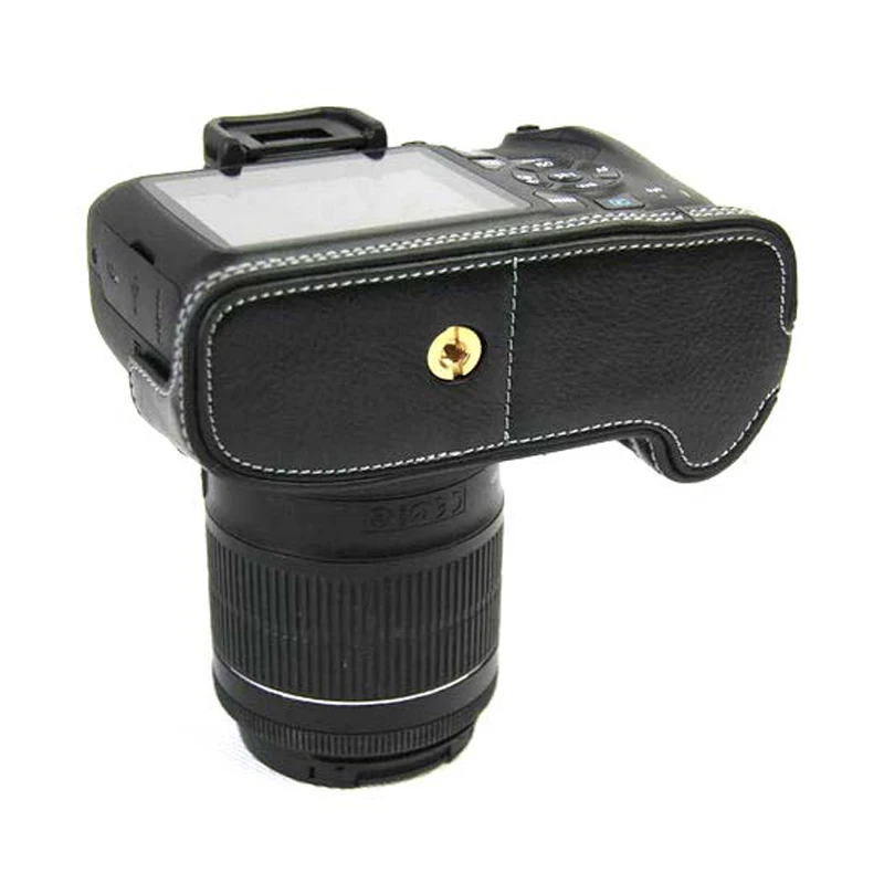 2017 Новый Портативный Цифровой Камеры Половина Тела Сумка Кожа PU камера Чехол для