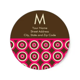 3 8 м метка обратного адреса Монограммы розовый и коричневый|labels|label labellabel m |