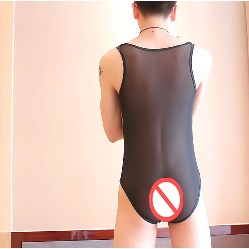 Мужское Сетчатое боди однотонное прозрачное боди|body mesh|transparent bodysuitwrestling singlet |