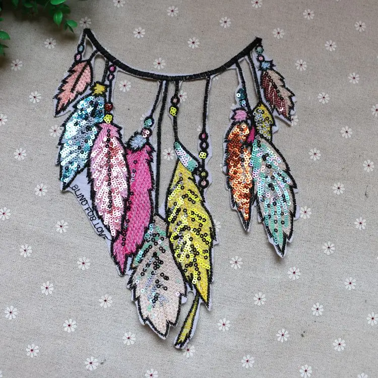 2 шт./партия новые наклейки для одежды с блестками и листьями ручная работа сделай