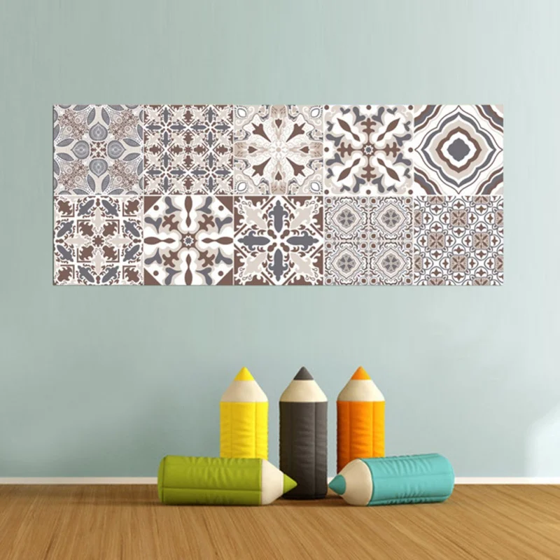 5 шт красочные мозаичные водостойкие настенные художественные наклейки для