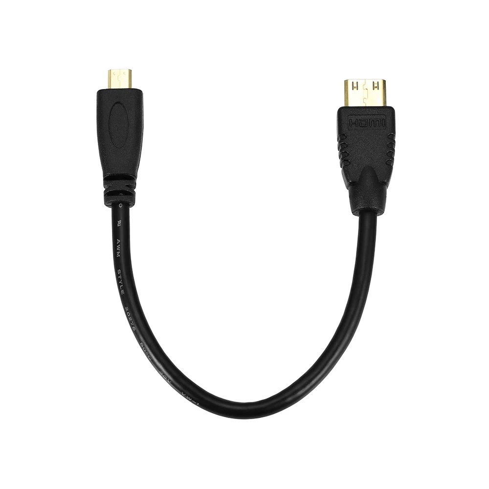 Высокое качество 0 3 м позолоченное подключение мини HDMI к Micro кабель папа мужчине