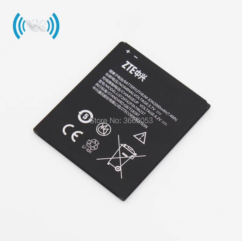 VK Новый 2000mAh/3 8 WH V Li3720T42P3h746237 Сменный аккумулятор для смартфона ZTE мобильный