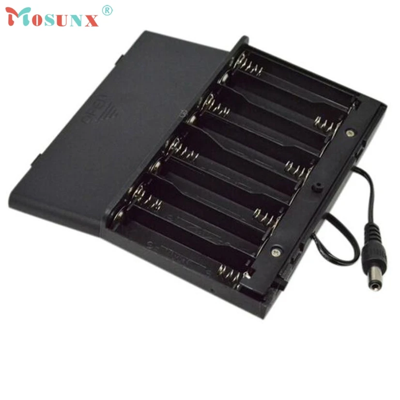 Mosunx Горячая продажа Новый DIY 12V 8 x AA батарея держатель Чехол Коробка с проводами