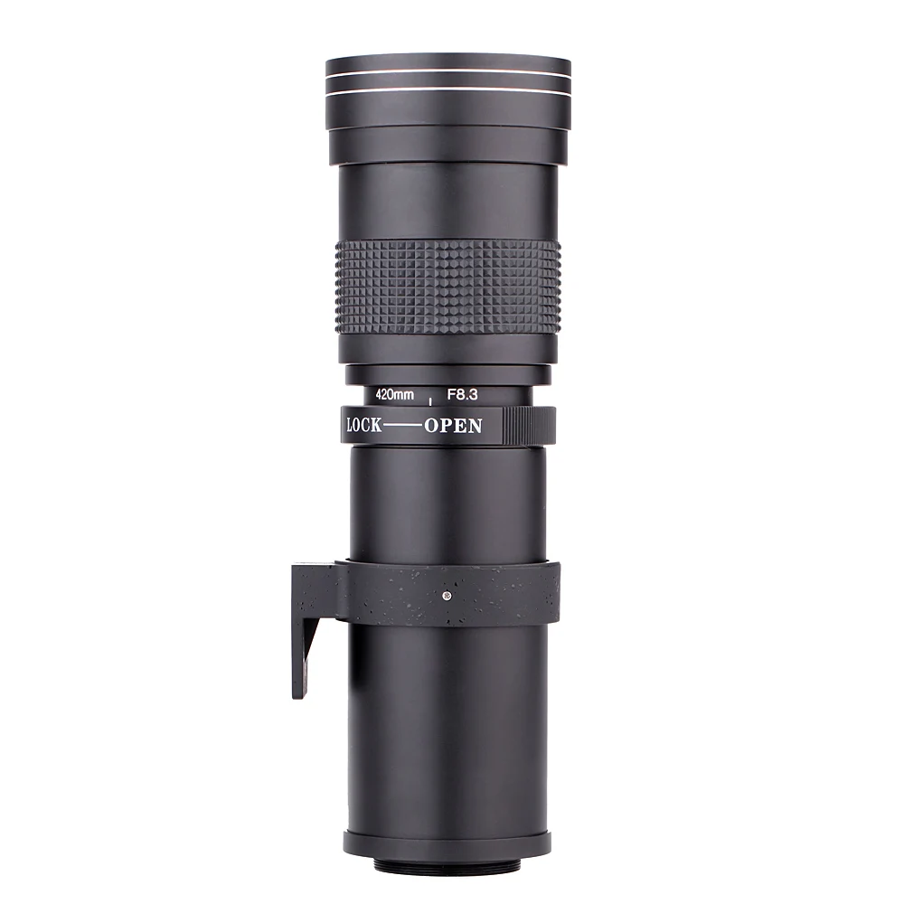 Зум-объектив Pixco 420-800 мм F/8 3-16 Super Telephoto ручной зум-объектив + Адаптер кольца T2 для