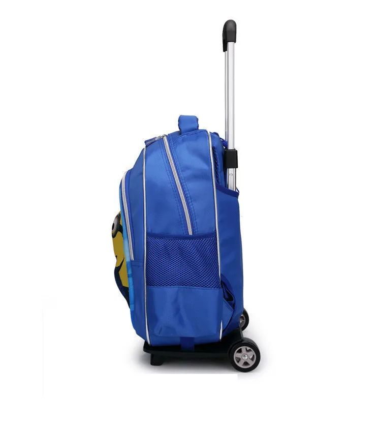 DHL Free Shipping Me Cartoon Backpack On Wheels Boys Blue Minion RemovableTrolley School Bag Kids Book Mochila Infantil | Багаж и сумки