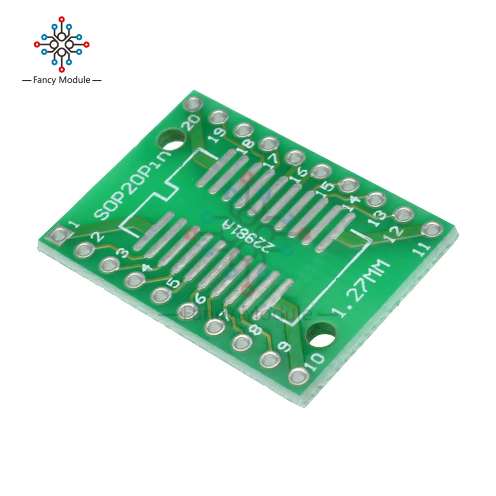 10 шт. SOP20 SSOP20 TSSOP20 To DIP20 шаг 0 65/1 27 мм IC адаптер PCB плата|pitch|pitch adapter |