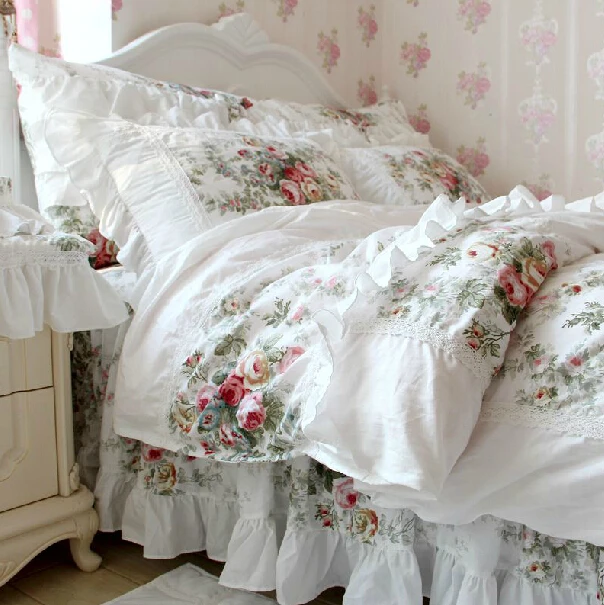 Постельное белье принцессы постельное с пасторальным дизайном из хлопка