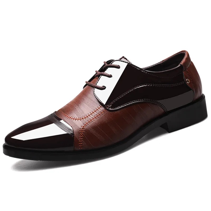 Новинка мужские качественные лакированные кожаные туфли Zapatos De Hombre черные мягкие